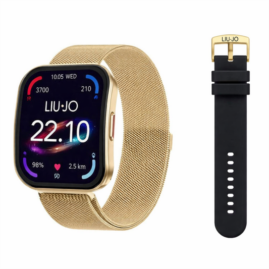 Smartwatch Unisex Liu Jo Curve Gold con Doppio Cinturino – SWLJ218 — Unisex - Arena Gioielli 