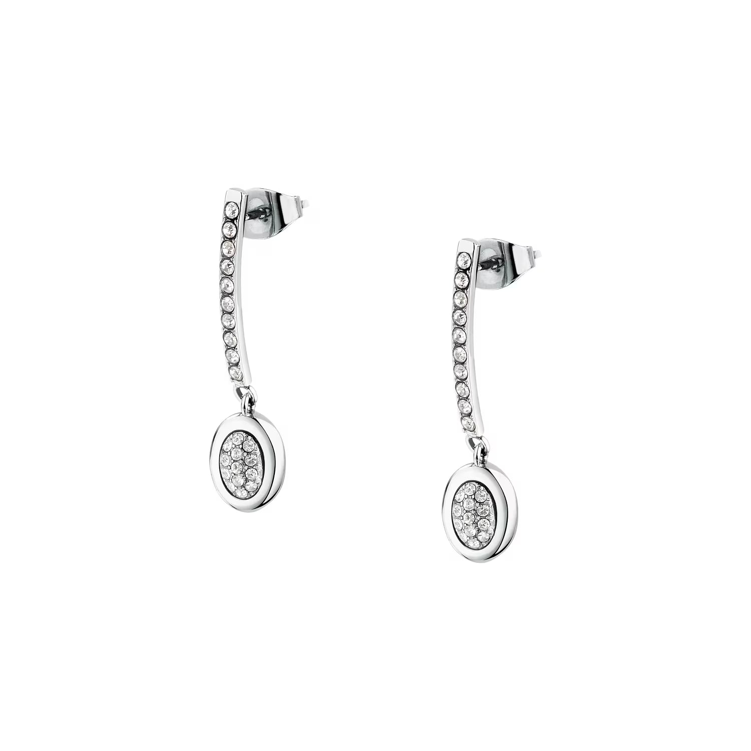 Orecchini Pendenti Donna Trussardi T-Concept TJAYY23 – Acciaio e Cristalli - Arena Gioielli 
