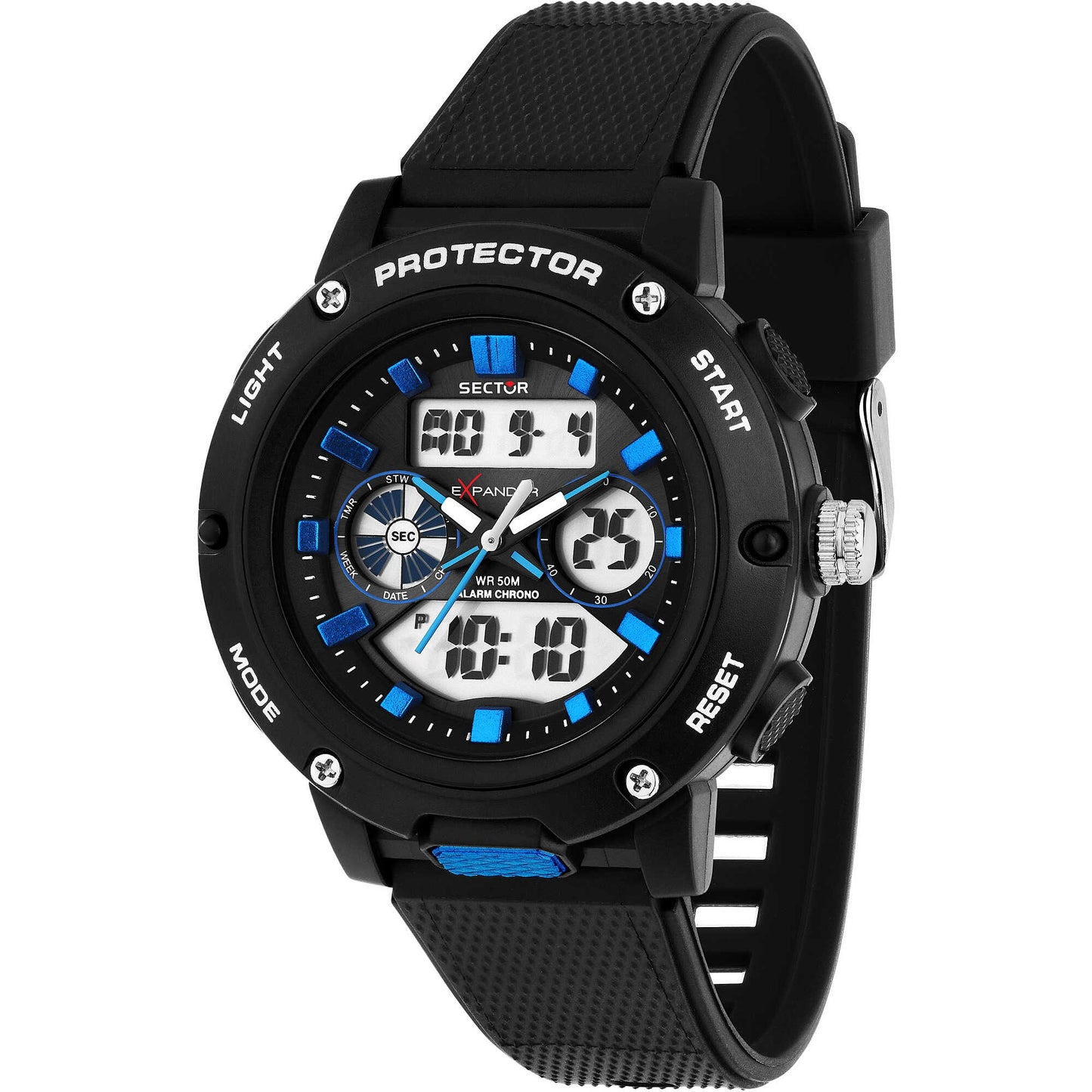 Orologio digitale uomo silicone Sector Ex-45 Nero R3251293003 - Arena Gioielli 