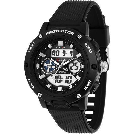 Orologio digitale uomo silicone Sector Ex-45 Nero R3251293001 - Arena Gioielli 