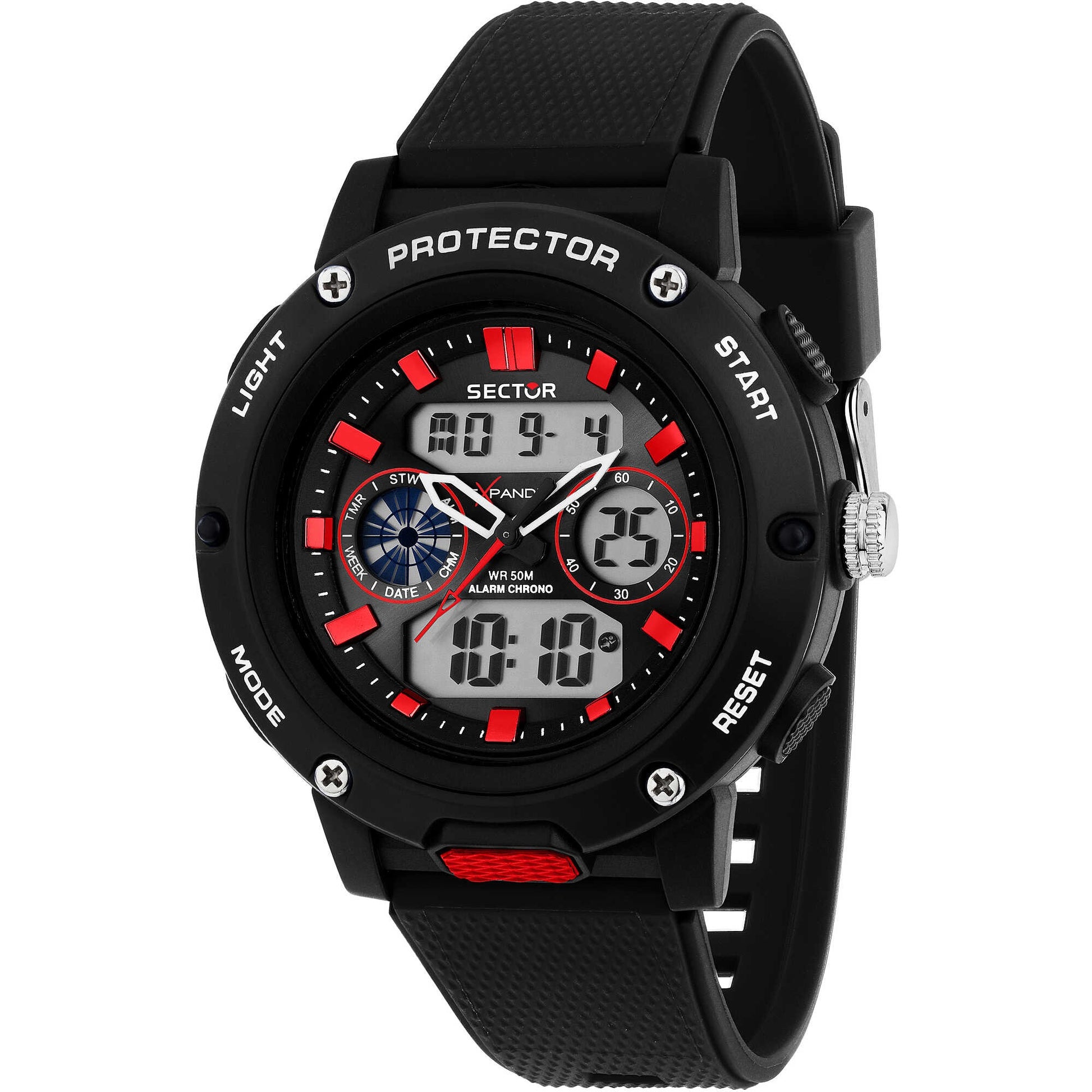 Orologio digitale uomo silicone Sector Ex-45 Nero R3251292002 - Arena Gioielli 