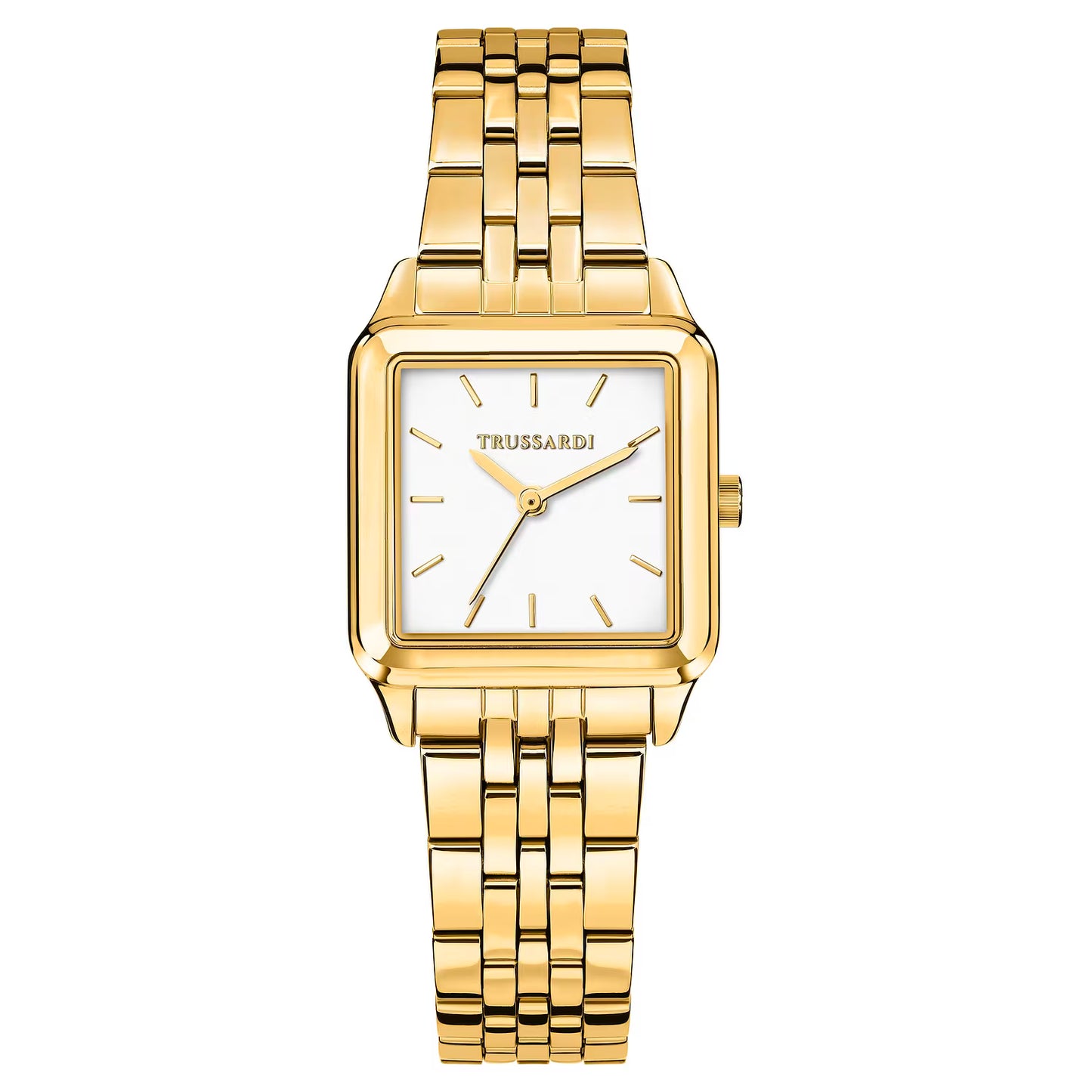 Orologio Donna Trussardi T-Forma in Acciaio Gold e Quadrante Bianco – R2453173501 - Arena Gioielli  - Trussardi