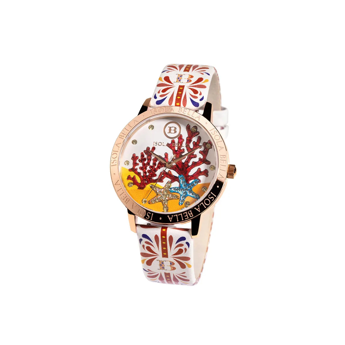 Isola Bella orologio solo tempo donna corallo 40000084 - Arena Gioielli 