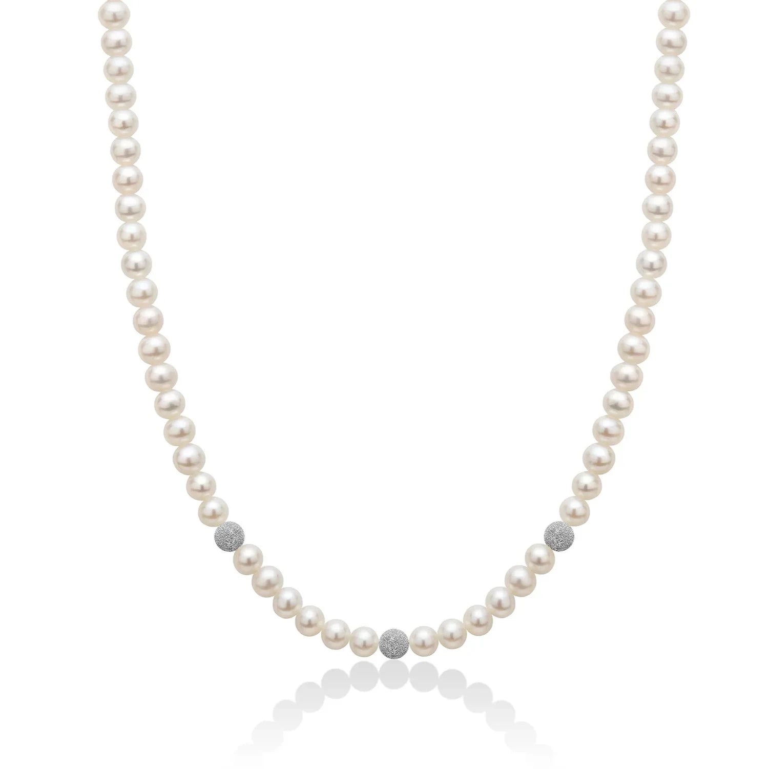 Collana Miluna in oro e perle boule e fantasia 4/4,5 mm PCL1701BV - Arena Gioielli 