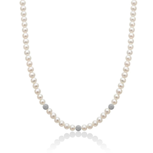 Collana Miluna in oro e perle boule e fantasia 4/4,5 mm PCL1701BV - Arena Gioielli 