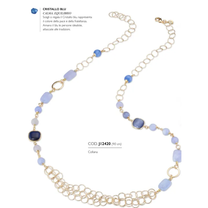 Collana Donna Sovrani Cristal Magique Cristallo Blu J12420 - Arena Gioielli  - Sovrani