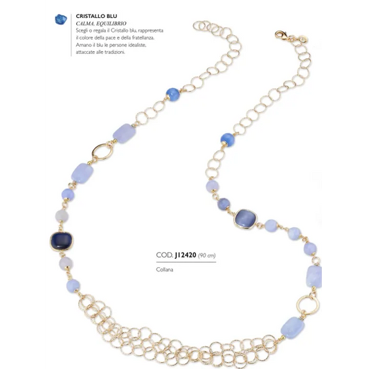 Collana Donna Sovrani Cristal Magique Cristallo Blu J12420 - Arena Gioielli  - Sovrani