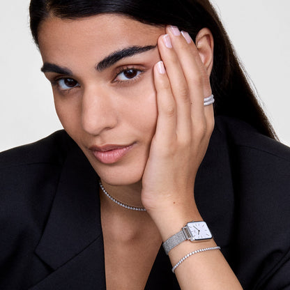 Orologio Donna Daniel Wellington Quadro Pressed Sterling White DW00100438 - Arena Gioielli