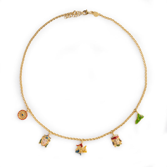 Collana donna Isola Bella Sicilia smalto 20001290 - Arena Gioielli 