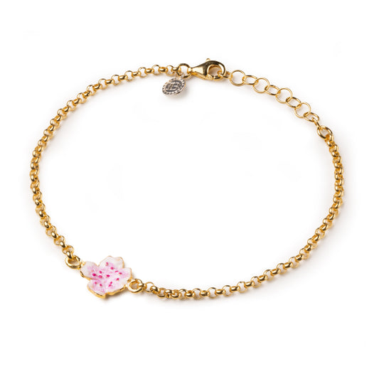 Bracciale in argento Isola Bella Fiore di Pesco Smalto 20001313 - Arena Gioielli 