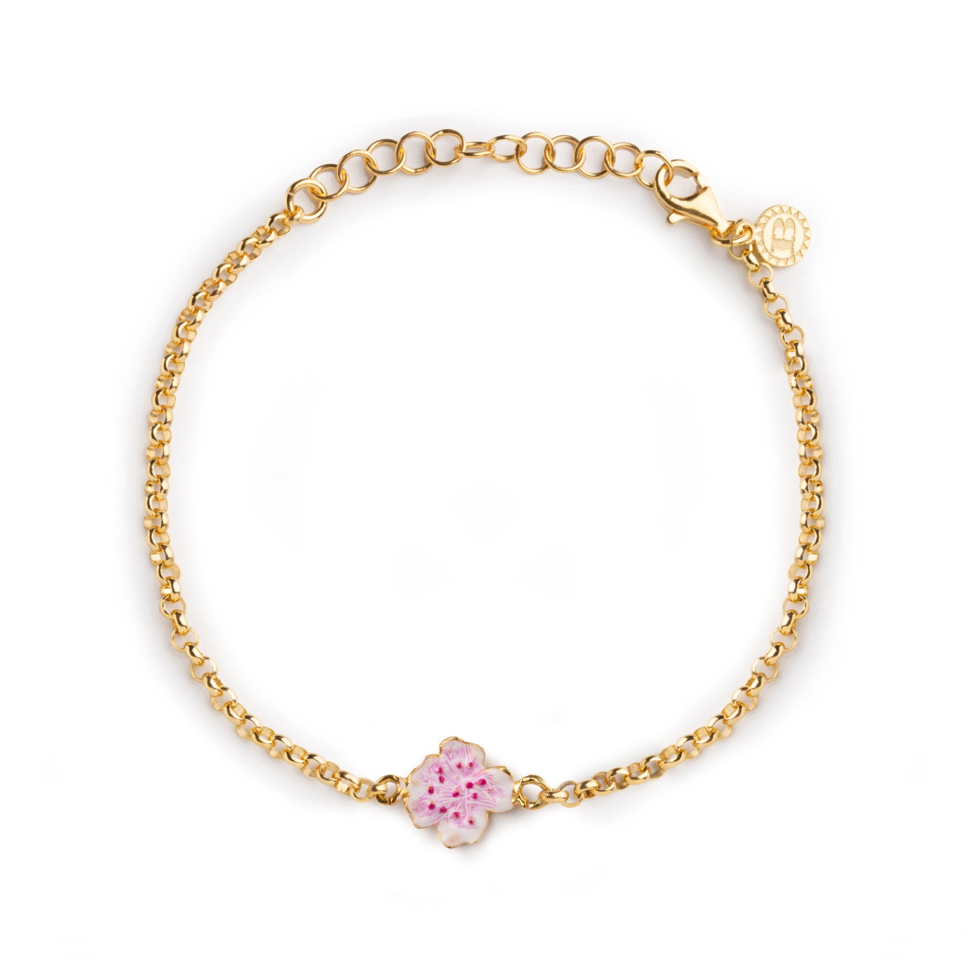 Bracciale in argento Isola Bella Fiore di Pesco Smalto 20001313 - Arena Gioielli 