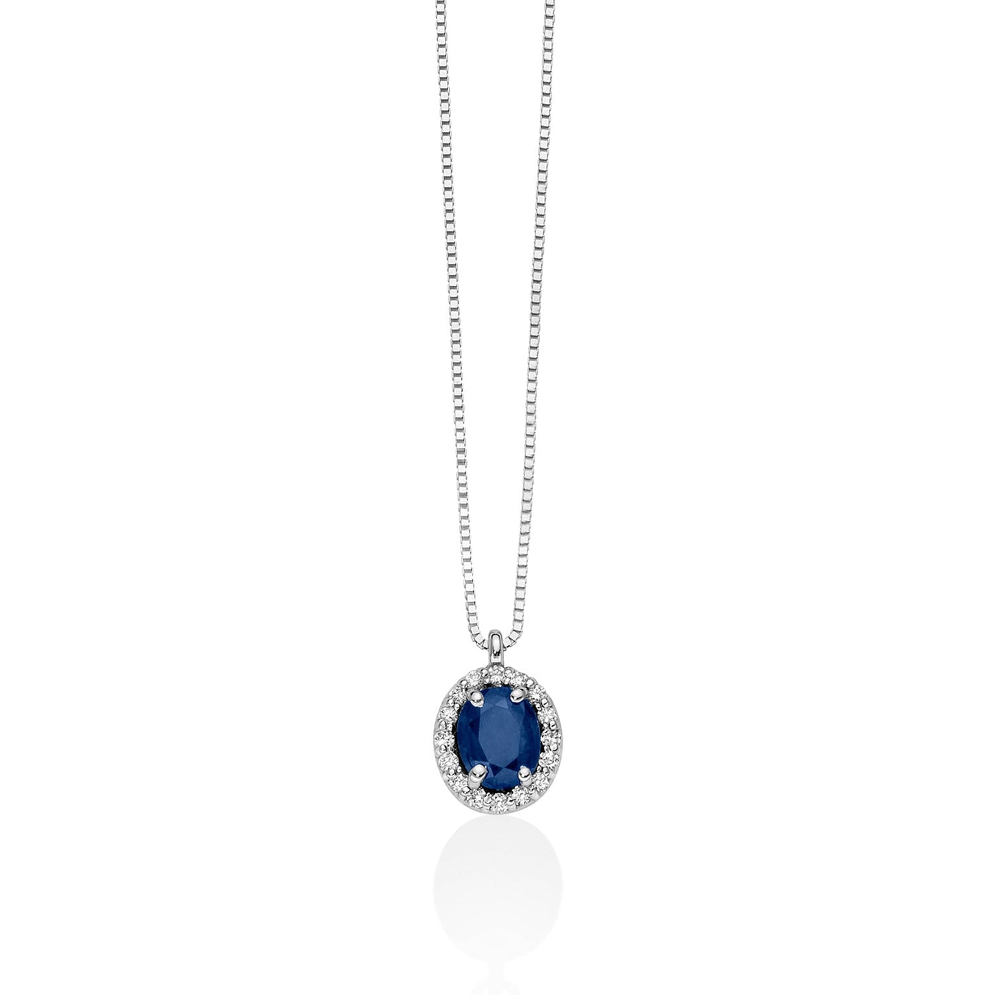 Collana Miluna oro, diamanti e zaffiro CLD4088 - Arena Gioielli 
