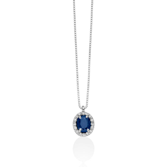 Collana Miluna oro, diamanti e zaffiro CLD4088 - Arena Gioielli 