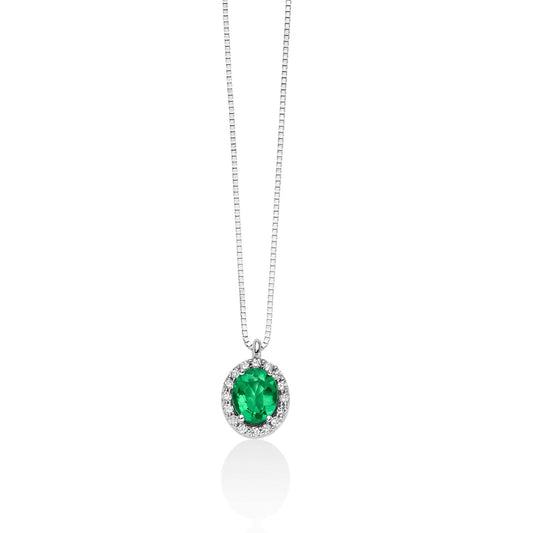 Collana Miluna oro, diamanti e smeraldo CLD4094 - Arena Gioielli 