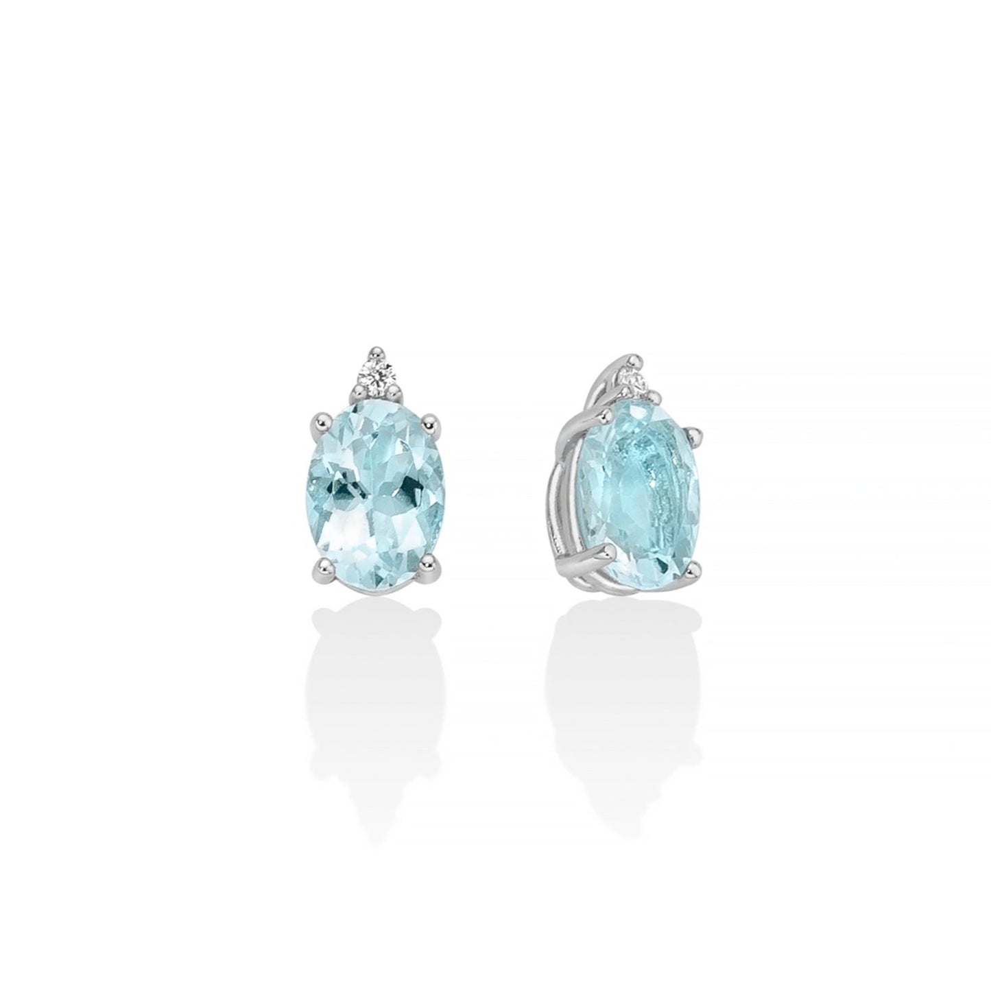 Orecchini oro, diamante e acquamarina ERD2521 - Arena Gioielli 