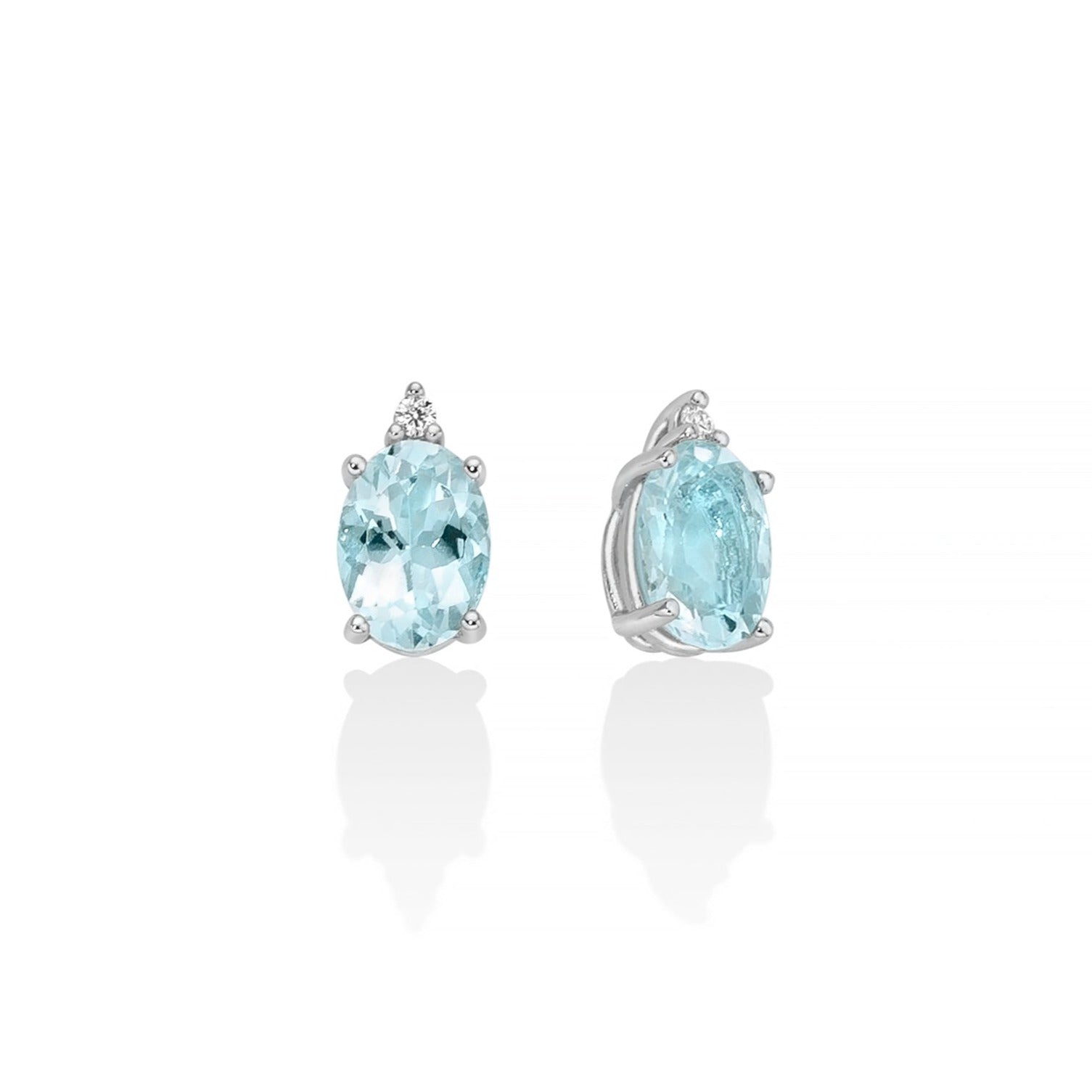 Orecchini oro, diamante e acquamarina ERD2521 - Arena Gioielli 