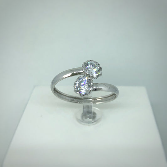 Solitario doppio oro e zirconi - Arena Gioielli