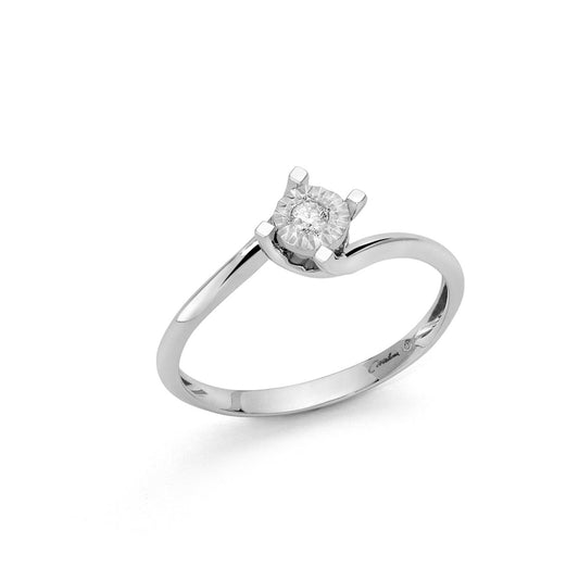 Solitario oro e diamante naturale da 0,05 ct. LID3260 - Arena Gioielli 