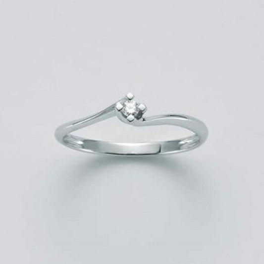 Solitario oro e diamante naturale da 0,05 ct. - Arena Gioielli